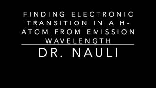 Solving Chemistry Problems Finding initial orbit using emission wavelength in the Hatom [upl. by Iverson971]