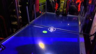 Air hockey table robot at Questacon Canberra Australia [upl. by Anelram]