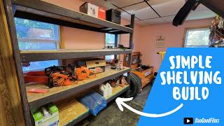 Simple Garage Shelving Build [upl. by Nehr]