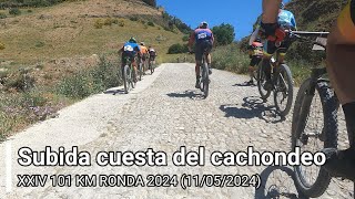 Subida íntegra cuesta del cachondeo 101 KM Ronda 2024 [upl. by Oiril]