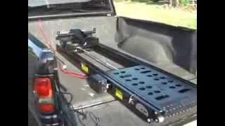 Power Lift Motorcycle Trailer Ramps From Rampage Lifts [upl. by Naillij429]