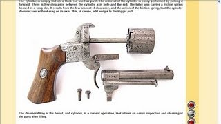 E Lefaucheux 7mm pinfire revolver explained  HLebookscom [upl. by Ragen]