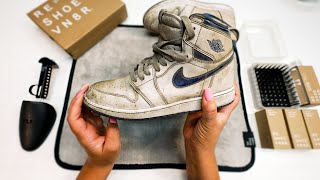 Air Jordan 1 Shoe Cleaning Tutorial [upl. by Rehpotsrik668]