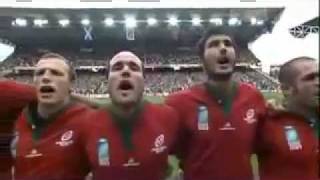 quotOs Lobosquot cantando o Hino Nacional de Portugal  Portugal National Rugby Team [upl. by Hepsibah230]