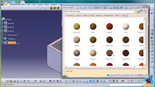 CATIA PART DESIGN  Apply Material [upl. by Arabrab]