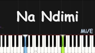 Moise Mbiye  Na Ndimi  EASY PIANO TUTORIAL BY Extreme Midi [upl. by Anen]