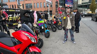 Honda Navi amp Honda Grom ChiTown Group Ride [upl. by Ardiekal]