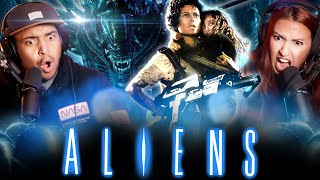 ALIENS 1986 MOVIE REACTION  THIS IS HOW YOU DO A SEQUEL  First Time Watching  Review [upl. by Akym]