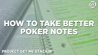 Effective NoteTaking Habits For Playing Poker [upl. by Tepper797]