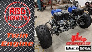 Twin 18hp Engine Go Kart Build Ep2 [upl. by Imerej]