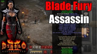 The Bladesin  Full Natalyas Blade Fury Assassin Build Overview  Diablo 2 Resurrected [upl. by Naga]