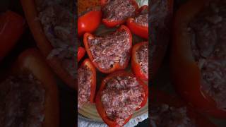 baked stuffed peppers easyrecipe rezepte [upl. by Elletnuahc]