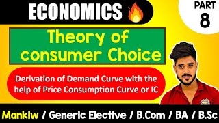 Derivation of Demand Curve from Price Consumption curve or Indifference Curve  Ch21  Mankiw GE [upl. by Anstice]