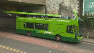 Roof ripped off double decker bus in railway bridge crash [upl. by Loraine778]