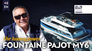 FOUNTAINE PAJOT MY6 seen St Petersburg Boat Show 2024  The Boat Show [upl. by Burrell]