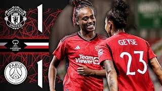 All To Play For 👏  Man Utd 11 PSG  Womens Champions League Highlights [upl. by Abbotsun]