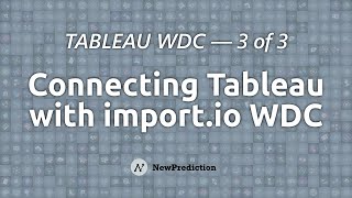 Tableau Web Data Connector Import io [upl. by Arielle]