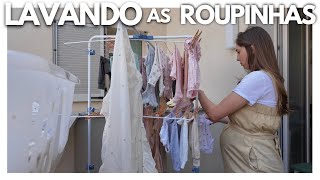 VLOG Lavando e organizando as roupinhas do bebe Vida na Italia [upl. by Enamrahs338]