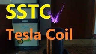 SSTC Tesla Coil with 555 IC Timer [upl. by Ardussi]