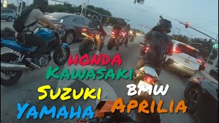 Sportbike groupride part 1 [upl. by Ahsenal455]