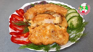 Морской язык в кляре Вкусная рыба на обед или ужин [upl. by Ainniz]