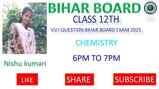 Bihar Board exam 2025 SCC BCC  FCC By Nishu kumari Class 12th Chemistry bihar science [upl. by Llednov]