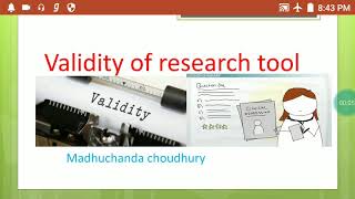 Validity of Research toolValidityResearch [upl. by Acnalb]