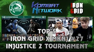 Injustice 2 Tournament  Top 5  MKNJ 27  from the Iron Grid at NJIT [upl. by Aitnwahs810]