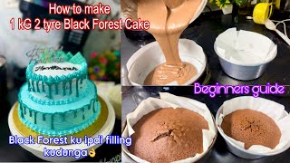 freebakingclass Beginners unga Customers eh ipdi impress panungaHow to make 1 kg 2 tire cake [upl. by Aynot615]