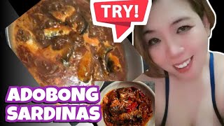 ADOBONG SARDINAS RECIPE HOW TO COOK EASY SARDINES RECIPE [upl. by Godden]