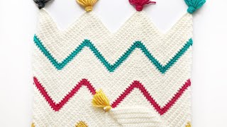 How to Start a Crochet Chevron Blanket [upl. by Urbannai]