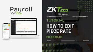 ZKPayroll  Piece Rate  How to Edit [upl. by Einnig]