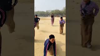 Sack race☺️watch till end✨shortvideo school activity viralvideo viralshorts [upl. by Earb938]