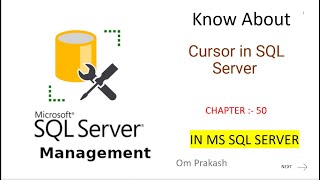 Cursor in SQL Server [upl. by Selrhc]