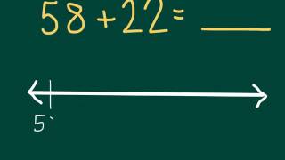 Adding 2 Digit Numbers Using an Open Number Line [upl. by Enitsed]