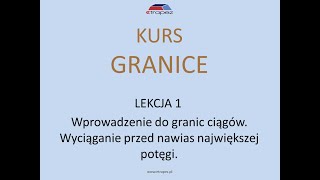 Wprowadzenie do granic ciągów Wyciąganie przed nawias najwyższej potęgi Kurs Granice eTrapez [upl. by Adas785]