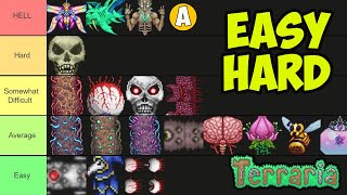 Terraria Bosses Easiest to Hardest 2024 [upl. by Moureaux]