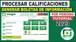 Siagie  Tutorial Proceso y Cierre de Periodos  Configurar y Generar Boletas de Notas  2023 [upl. by Ardeed]