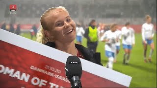 Pernille Harder postmatch interview translated DenmarkIsrael 40 [upl. by Norok]