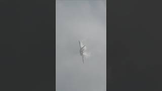 F22 Tactical Pitch through the fog  Pacific Airshow Huntington Beach aviation f22 f22raptor [upl. by Oiralih]