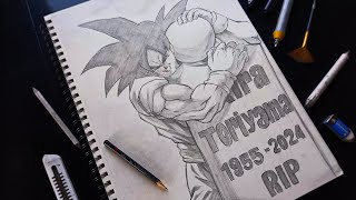 GOKU SAD MOMENT🥺 DRAWING  Akira Toriyama 19552024 [upl. by Luca]