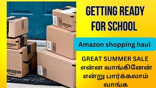 Back to school 🎒  summer shopping haul 📚  Amazon online shopping  first shopping video [upl. by Laval]