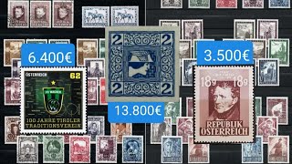 teuerste Briefmarken aus Österreich seltene Briefmarken Wert und Katalognummer [upl. by Mireille319]