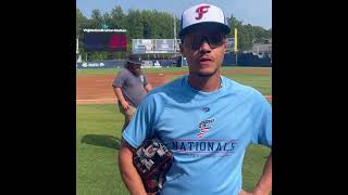 Nats prospect Seaver King talks about the start of his pro career shorts [upl. by Ocsecnarf]