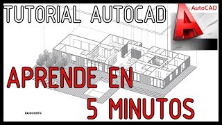 Autocad en 5 Minutos  Los comandos básicos para empezar [upl. by Tupler392]