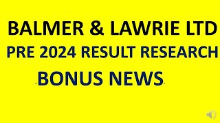 BALMER amp LAWRIE SHARE  BALMER amp LAWRIE LTD  LATEST NEWS ON BALMER amp LAWRIE  BALMER amp LAWRIE [upl. by Allerus]