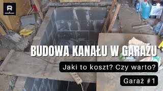 Budowa kanału samochodowego  GARAŻ 1 [upl. by Bartholomeus]