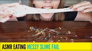 Edible Slime ASMR Slurping Fail 🍛 NonSticky Slime MESSY WARNING No Talking [upl. by Fisa219]