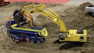 Camion Ruspe Escavatori Radio Control Model Expo Italy Verona 2018 \ RC Model Trucks and Excavators [upl. by Yenor191]