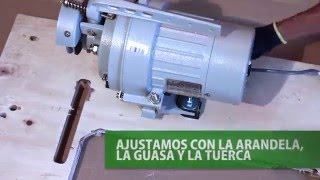 como armar el mueble e instalar el motor de una maquina de coser industrial [upl. by Ariana]